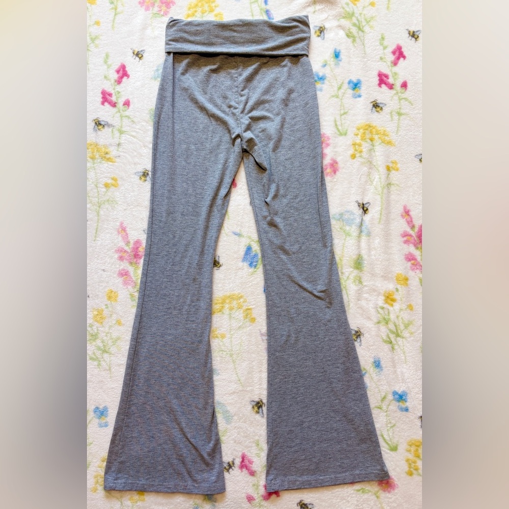Grey Fold Over Leggings